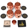 Krown Kitchen Hammered Moscow Mule Copper Mugs Set of 4