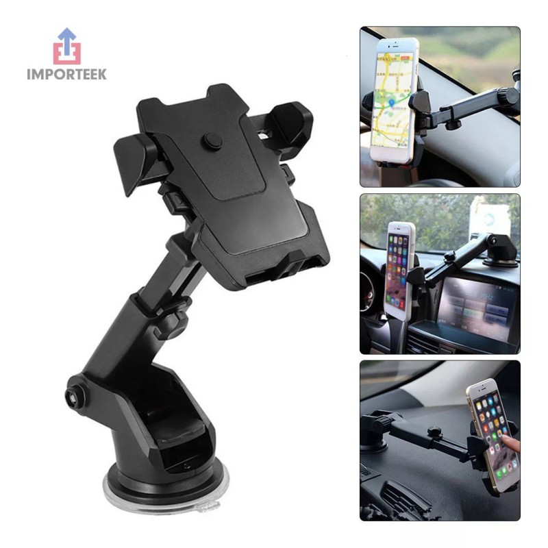 Importeek Soporte Base Celular Auto Carro 360 Holder Tablero Ventosa