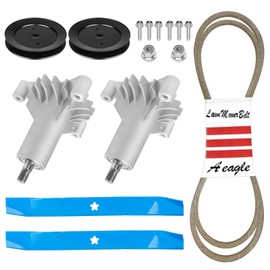 AEagle Mower Parts Deck Rebuild Kit for Craftsman Poulan Husqvarna LT1000 LT2000, Spindles AYP Husqvarna 130794 532130794, Blades 134149, Pulleys 173436 129861 153535, Deck Belt 144959 95"