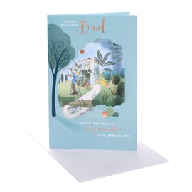 UK Greetings | Birthday Card for Dad | Happy Birthday Gifts | Him, Boys, Men | Greenhouse Design | With Envelope | 155 x 235 mm