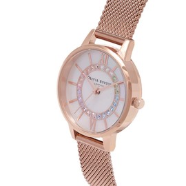 OLIVIA BURTON OB16WD Wonderland Women's Watch, rainbow/rose gold, Bracelet Type