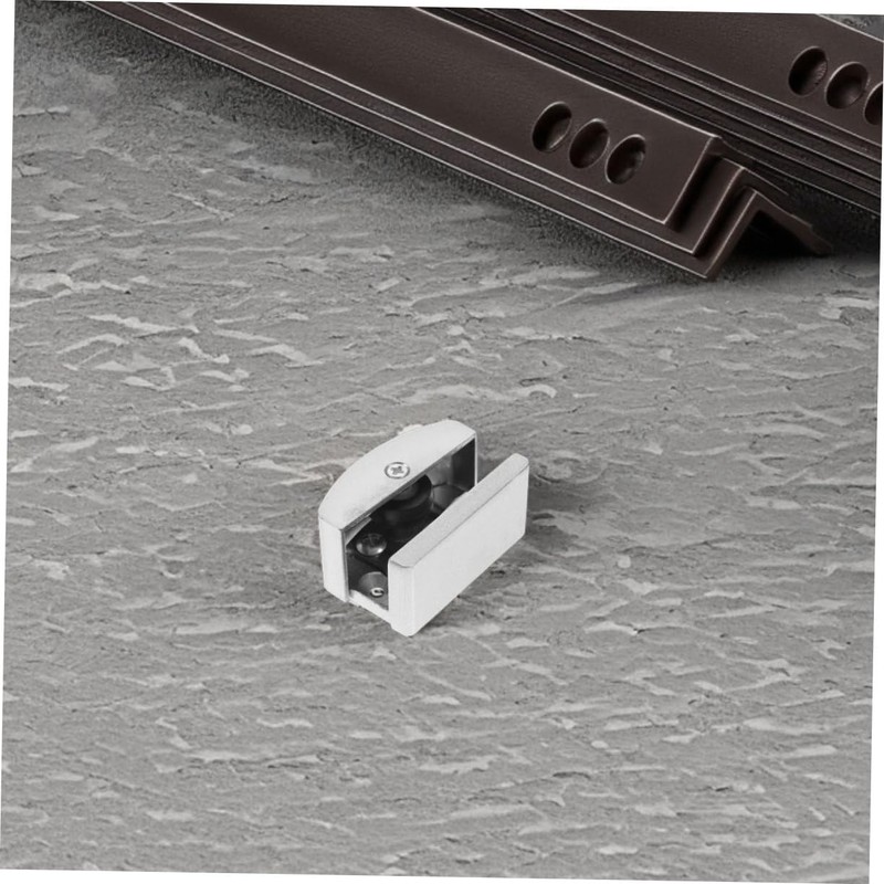Outanaya 2PCS Adjustable Sliding Shower Door Bottom Guide for Frameless