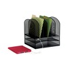 Safco Products 3233BL Onyx Mesh Powered Charging Station Desktop Organizer