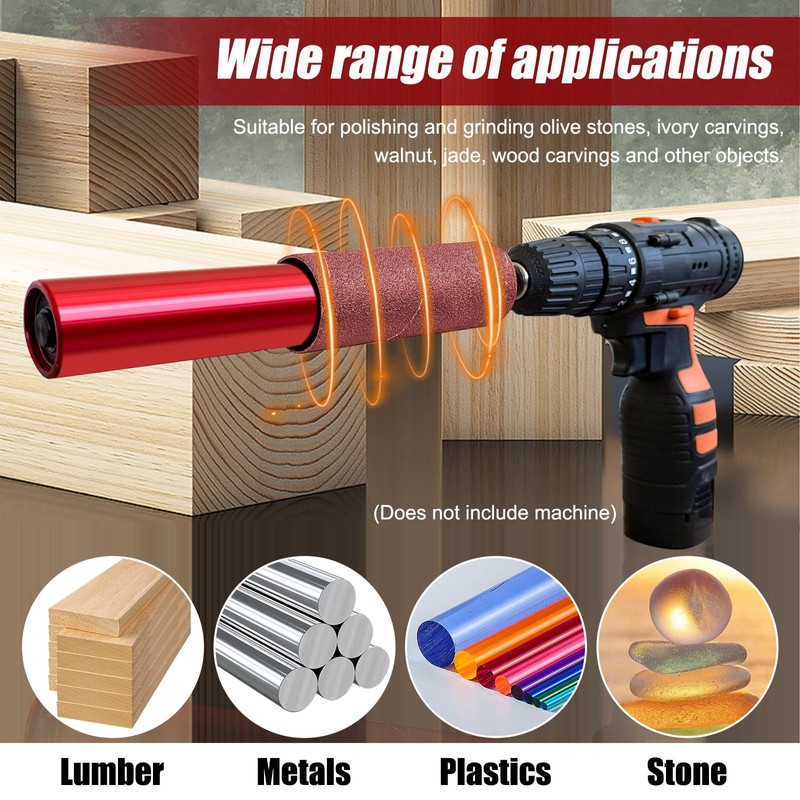 OCTAOR Spindle Sander Adapter for Power Drill, Handheld Rubber Sanding