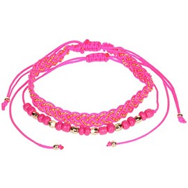 Stands Out, Supplying Outstanding Gifts Aloha Girls Womens Hot Pink Braided Anklet Ankle Bracelet Adjustable Beach Bead Foot Jewellery