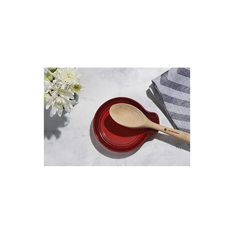 Le Creuset Signature Stoneware Spoon Rest, 6 Inches, Cerise