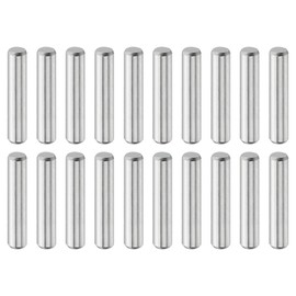 sourcing map 20 Pcs 4 mm x 20 mm Dowel Pins, 316L Stainless Steel Cylindrical Dowel Pins Shelf Support Peg Pin Rod Fasten Elements Metal Shelf Pegs Silver Tone