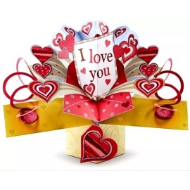 VINTAGE SECOND NATURE VALENTINE POP-UP GREETING CARD I LOVE YOU