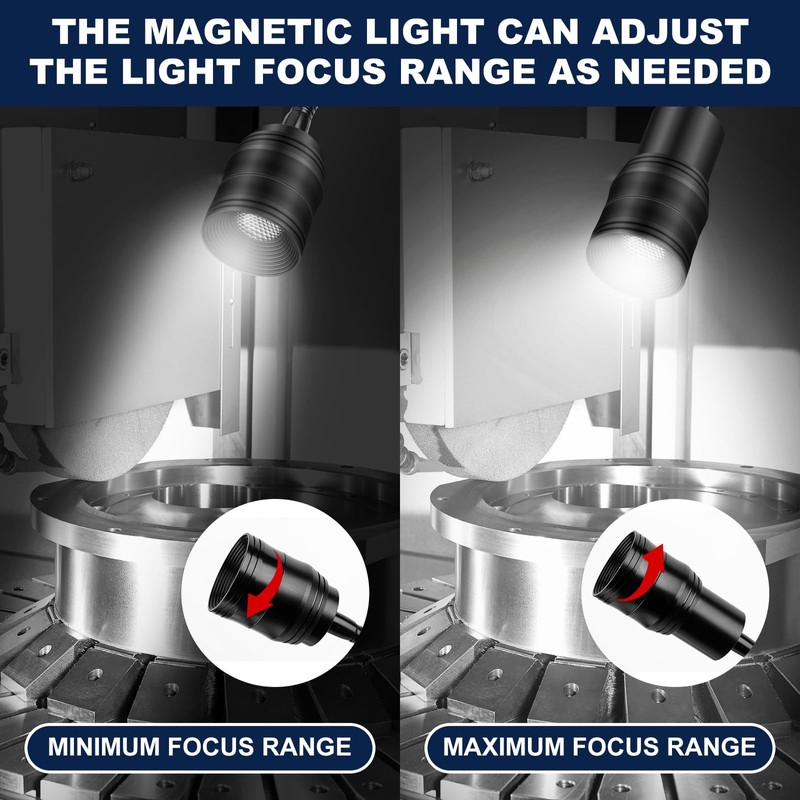 Deeffe 7W Magnetic Base LED Work Light, Magnet Shop Lamps