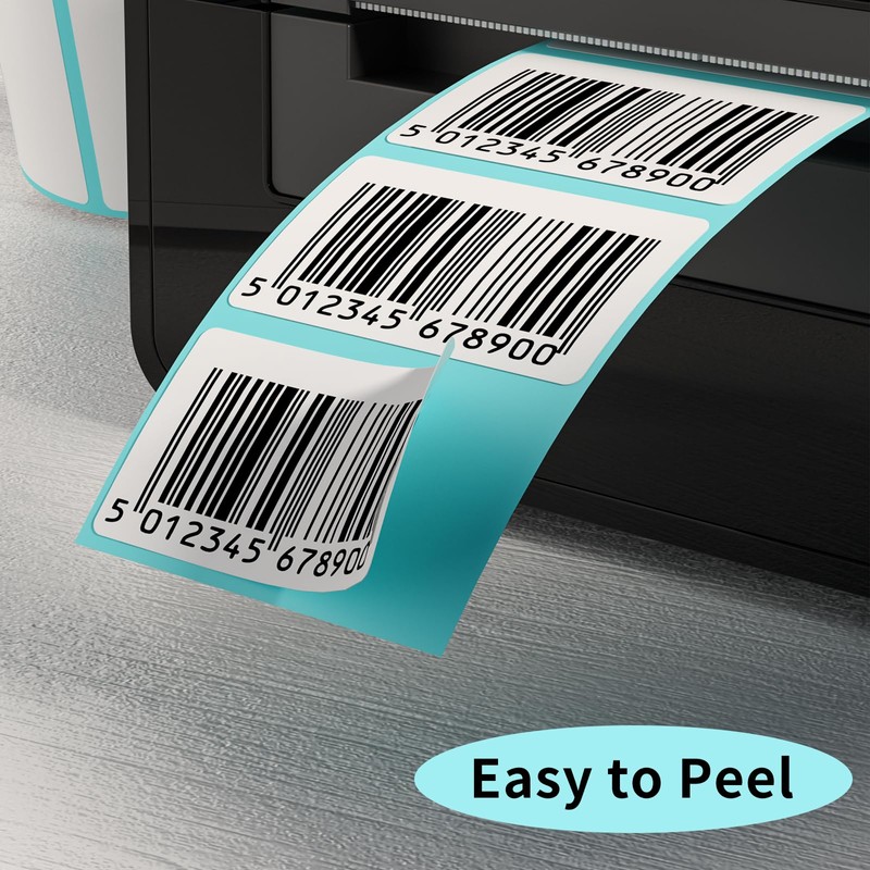 OausTect Thermal Labels 2.25 x 1.25, White Blank Thermal Printer
