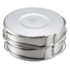 Kakusei Outdoor Cooker, Round, 4-Piece Set, Stainless Steel, Pot, Frying