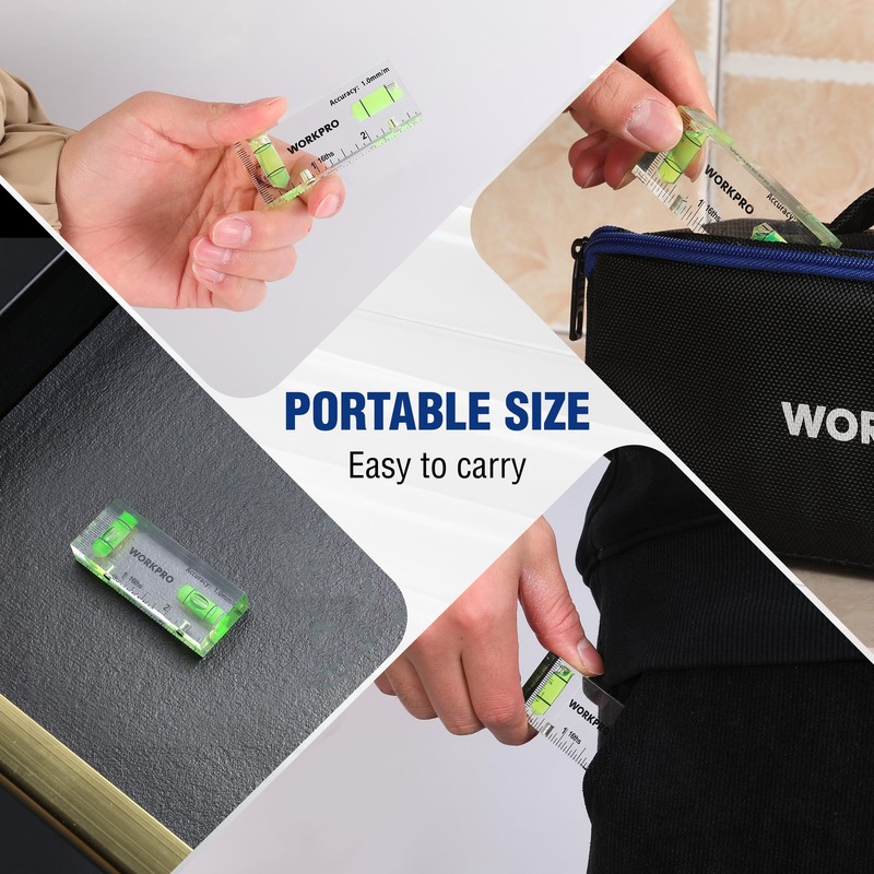 WORKPRO Small Level, 3 Inch Mini Level Tool, Magnetic Level