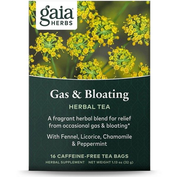 Gaia Herbs Gas & Bloating Herbal Tea Bags 16
