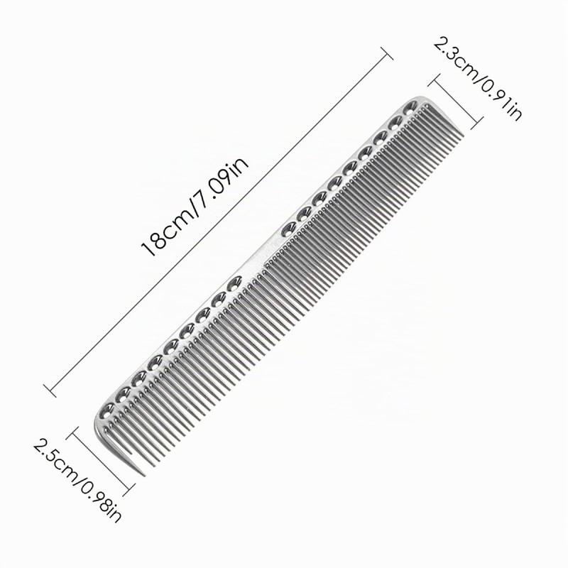 Professional Hair Combs Aviation Aluminum Metal Cutting Comb Hairdressing Comb