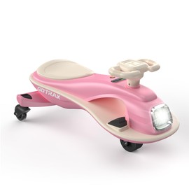 Gotrax WG1 Electric Wiggle Car for Kids, 12V Big Battery up to 120Min Playtime, Music Speaker &Rear Flash Wheels, Battery Display & Easy Assembly w/Pedal Throttle, Crazy Cart Gift for Ages 3+, 132Lbs