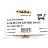 6-32 Acorn Cap Nuts Solid Brass (25 Pieces)