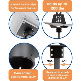 Beciety Starlink Flat High Performance Pipe Adapter, Internet Satellite Mounting Kit