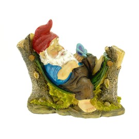 G. Wurm GmbH + Co. KG Garden Gnome on Hammock 22 cm Gnome Figurine Garden Figurine
