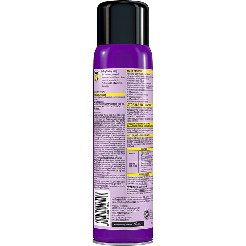 Raid Bed Bug Foaming Spray, for Indoor Use, Non-Staining 16.5