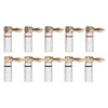 10 Pcs Banana Plugs 24K Copper Gold Plated Aluminum Case