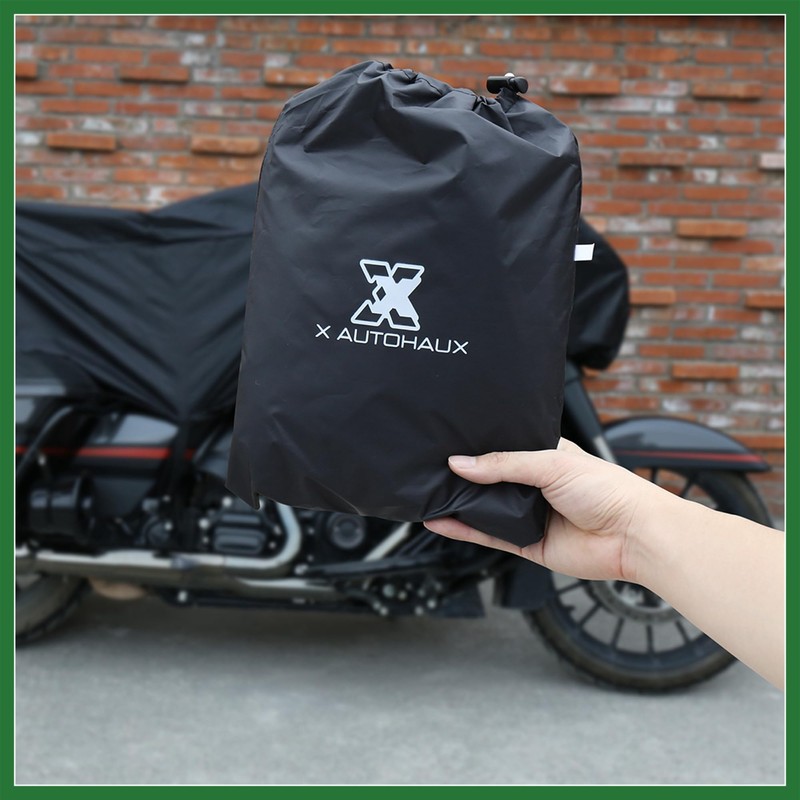 Motoforti Motorcycle Half Cover Black Waterproof Rain Dust UV Protector
