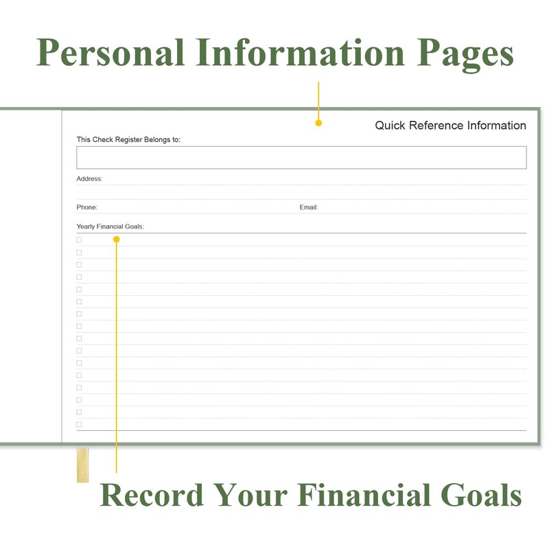 Heveboik Check Registers for Personal Checkbook - 7" x 10"