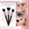 SOYOK 14pcs Premium Synthetic Makeup Brush Set Travel Black