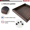 Neodrain 6 in Square Shower Drain, Oil Rubbed Bronze, Removable