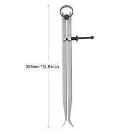 sourcing map Spring Joint Caliper 12 inch / 300mm Adjustable Spring Inside Caliper with Solid Nut for Wood Turning Lathe Work