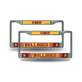 Rico Minnesota Duluth UMD Bulldogs Chrome Metal (2) License Plate Frame Set