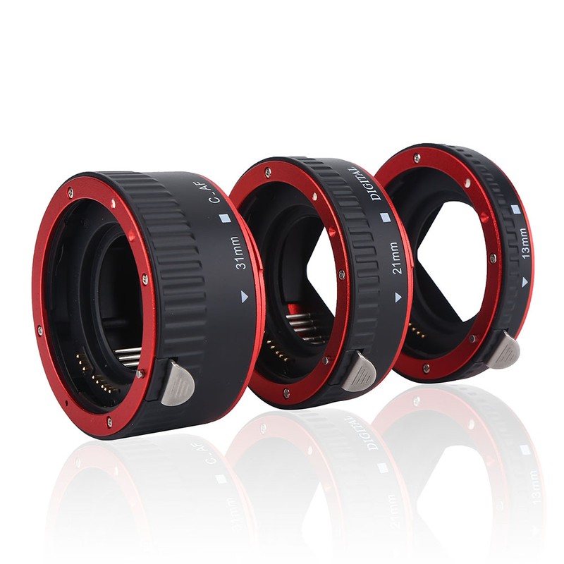 Metal Auto Focusing Macro Extension Adapter Tube Ring Set for