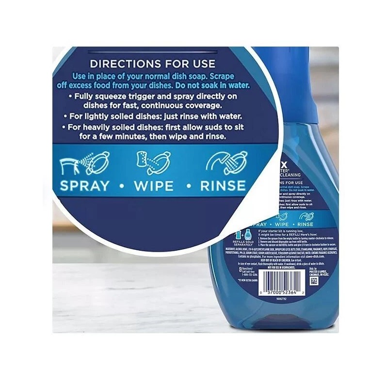 Dawn Platinum Powerwash Dish Soap Spray, Fresh Scent, 4 refills,