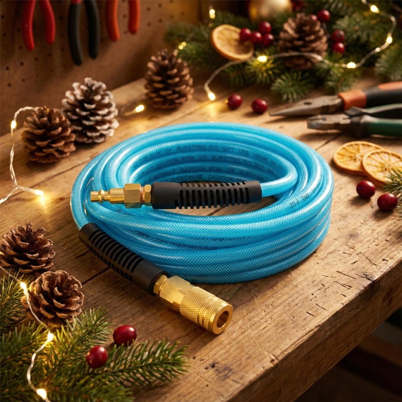 GASHER 1/4'' x 100FT Reinforced Polyurethane Air Hose, Maximum Working