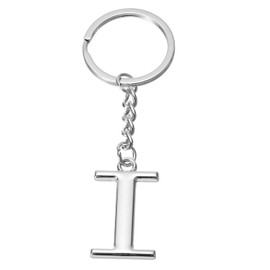 PATIKIL Initial Letter Keychain, Letter I Key Chain DIY Pendant Key Ring Bag Backpack Decor for Men Women Party Gifts Favors, Silver
