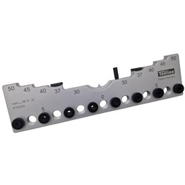 Drill Jig 32 mm Spacing Dimension Precision Drilling Template for Hole Rows and Drilling Groups 5 mm Drilling Diameter (0-224 mm) CNC Made of Aluminium Made in Germany