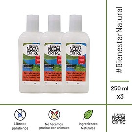 Acondicionador Natural Vegano- Sin Quimicos Sales Parabenos Petrolatos- Anti Frizz- Con Aceites De Argan Jojoba y Neem - bienestar NEEM ERFRE (Paq - de 3)