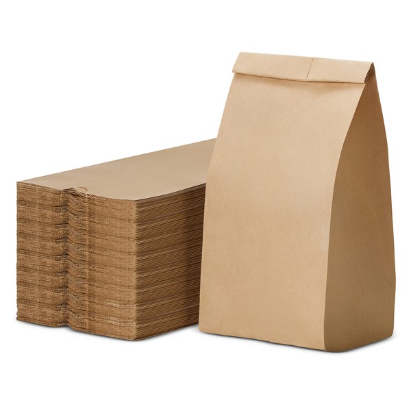 Culinware Kraft Paper Bags 5 Lb - Durable Brown Paper Bags for Snack, Lunch, Sandwich, Pastries, Popcorn, Grocery and Party Favor – Bulk Paper Bags – 5.25 x 3.25 x 10.75 In - 500 Count