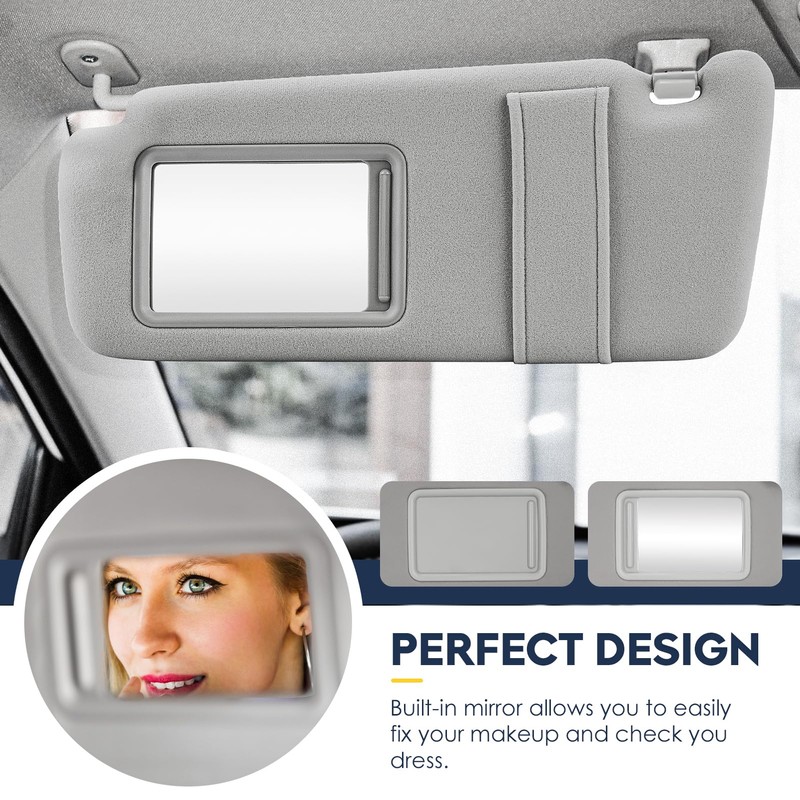 Left Driver Side Sun Visor with Light Fit for Toyota