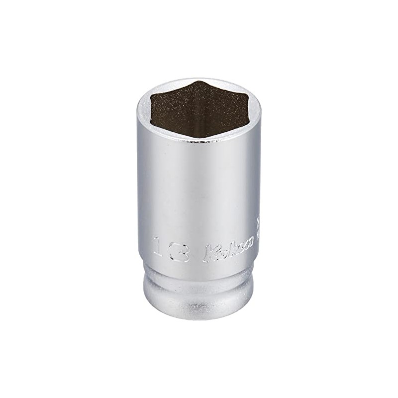 Koken Z-EAL 6.35 mm Insert, 6-Point Semi-Deep Socket, 13 mm,