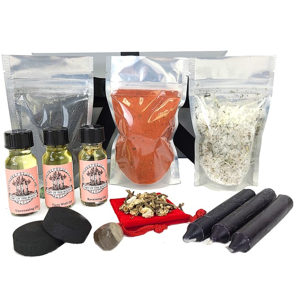 Art of the Root, Ltd. Uncrossing & Protection 3 Spell Ritual Kit for for Curses, Hexes, Jinxes & Negativity for Wiccan, Pagan, Conjure & Magic Rituals