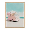 Kate and Laurel Sylvie Pink Van Framed Canvas Wall Art