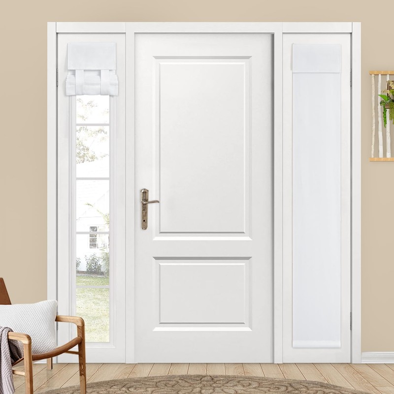 HOMEIDEAS Blackout Linen Sidelight Curtains for Front Door, Side Door