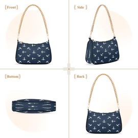 ALAZA Nautical Ocean Sea Anchor Women's Handbags Tote Crossbody Bag Purse Ladies Shoulder Bag Hobo Handbag