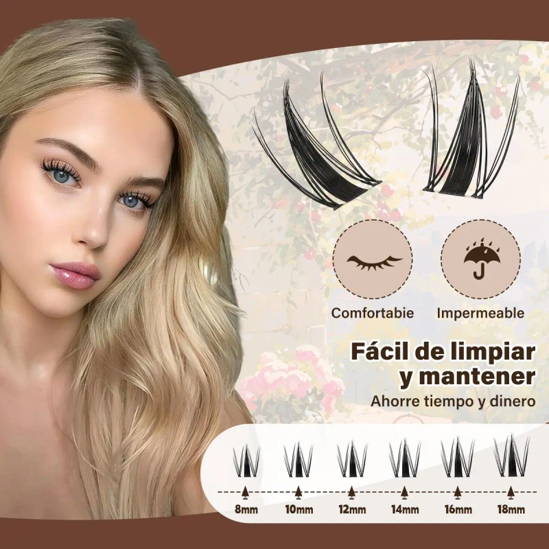 Fairy Kit De Pestañas Jms&jms Banda Invisible curlC 8-18mm Extensiones