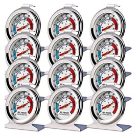 12 Pack Refrigerator Freezer Thermometer Large Dial Analog Thermometer