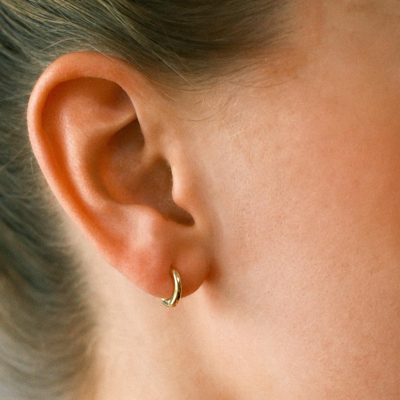 Mary & Jules Hoop Earrings Gold Made of Recycled Silver,