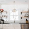 XSDeTu Brushed Nickel Pendant Light Fixtures, Modern Crystal Hanging Ceiling