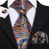 Barry.Wang Men Tie Classic Silk Gift Necktie With Tie Clip