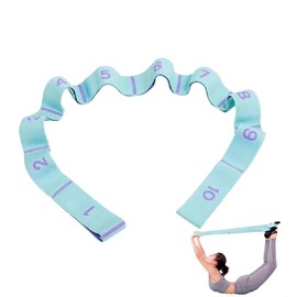 GIMIRO Fitness Elastic Band, Segmented Resistance Band for Yoga, Pilates, Dance, Stretch Band, Rehabilitation, Tension Band (Purple - 8 Loops)