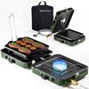 AFFLUENT 2 Burner Propane Camping Stove with Grill and Storage